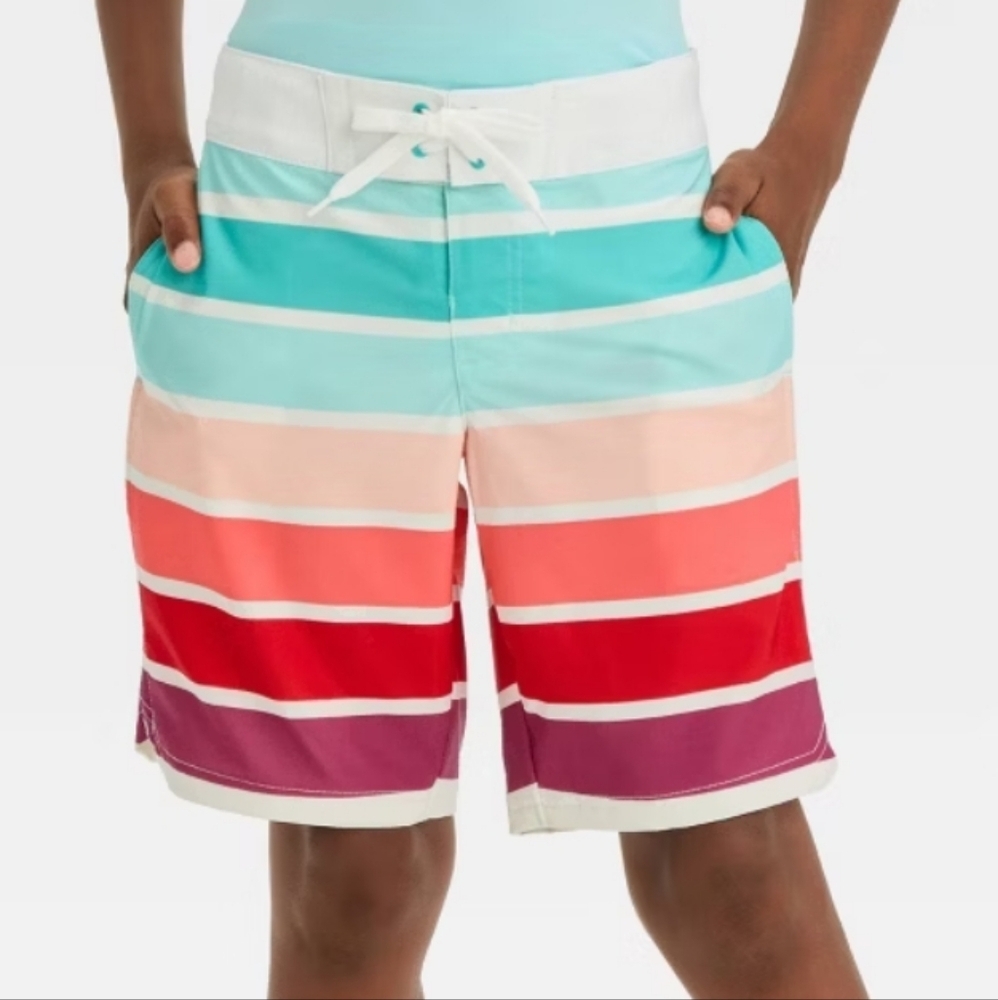 Boys' Striped Swim Shorts - art class 12